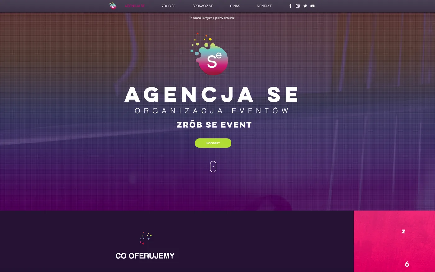 Agencja SE, agencja mediowa: zrzut zrealizowanej strony