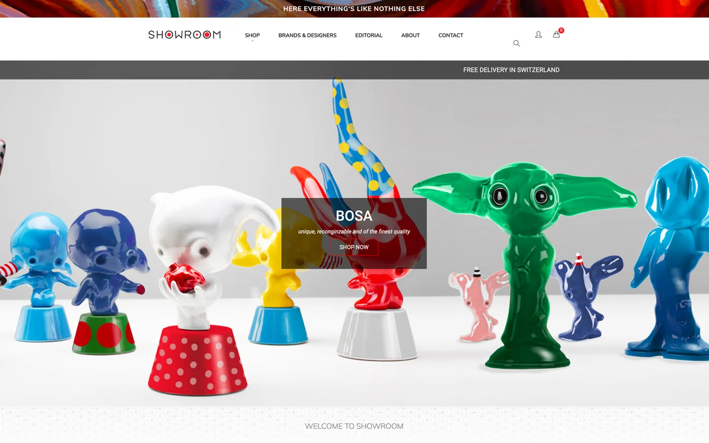 Welcome to Showroom, showroom mody: zrzut zrealizowanej strony